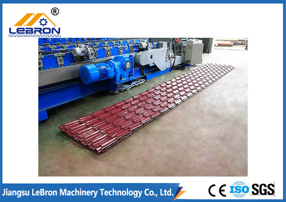 PLC Control 0.5mm Glazed Tile Roll Forming Machine 1000mm High Capacity Metal